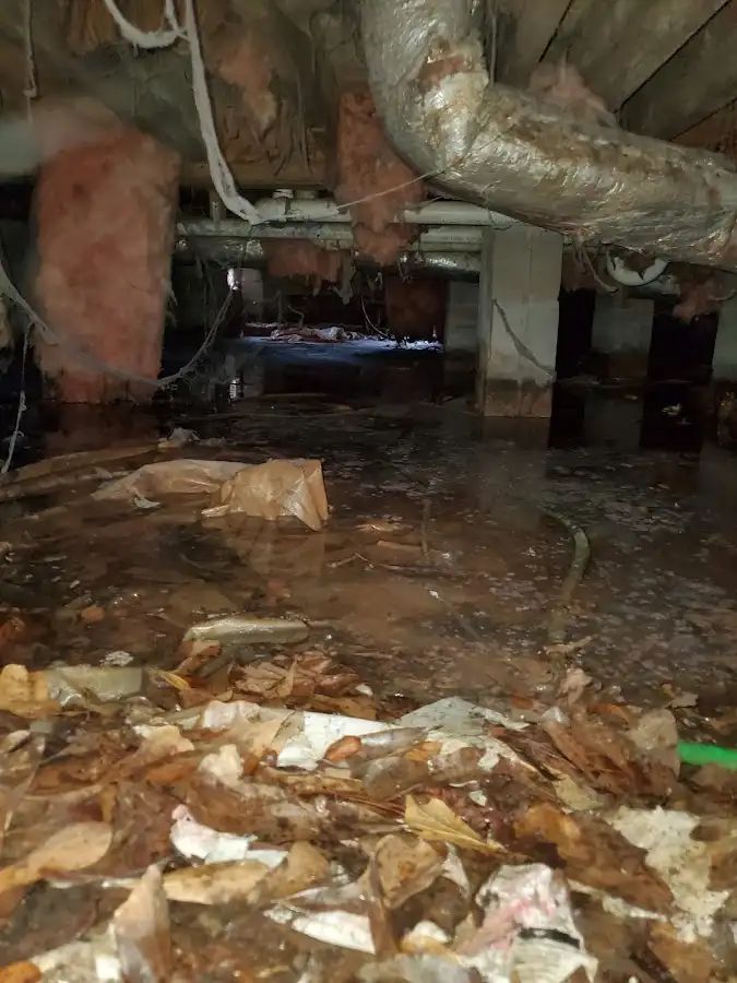 Crawl space flood assessment for Commercial Water Damage Restoration in Chino