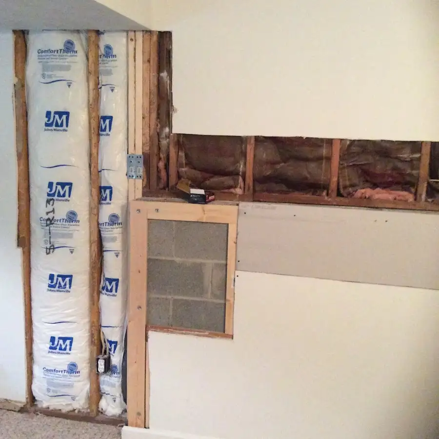 Wall insulation replacement during Odor Removal & Deodorization in Chino